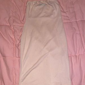Nude strapless dress